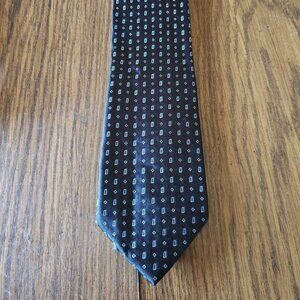 Arrow Necktie Black Geometric Silk Men's Necktie Tie